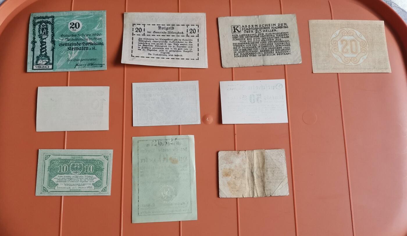瓶子🏺第176期拍卖会［自动拍春节后发货］   1912-1913德国紧张时期纸币10张  奥地利地区 2