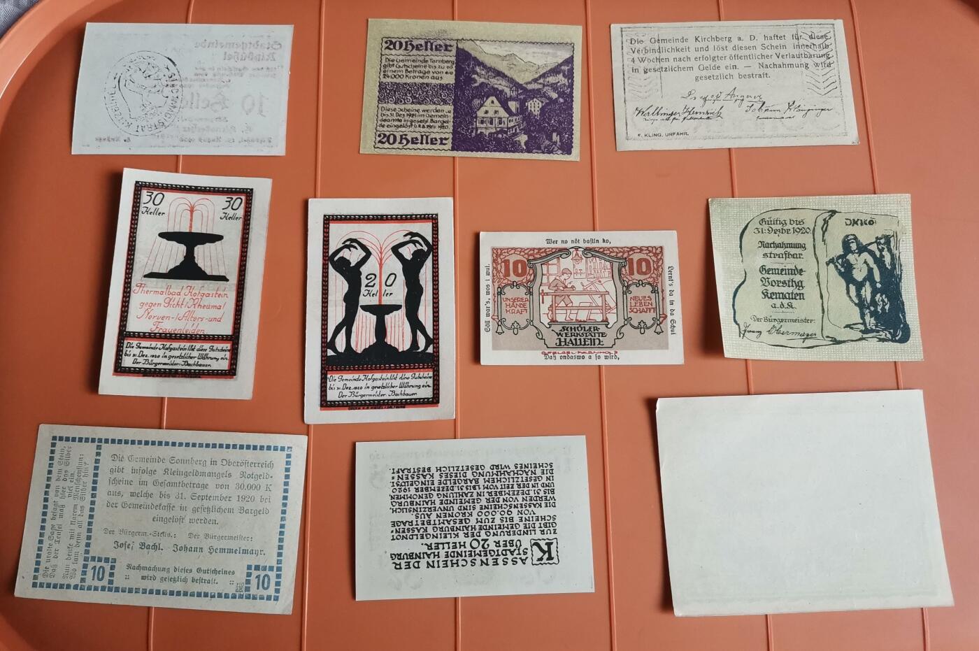 瓶子🏺第176期拍卖会［自动拍春节后发货］   1912-1913德国紧张时期纸币10张  奥地利地区 3