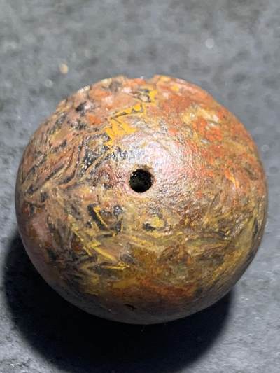 精美亚光原皮草花纹风化纹战国红玛瑙手工雕刻道字单珠一颗！ 精美亚光原皮草花纹风化纹战国红玛瑙手工雕刻道字单珠一颗！