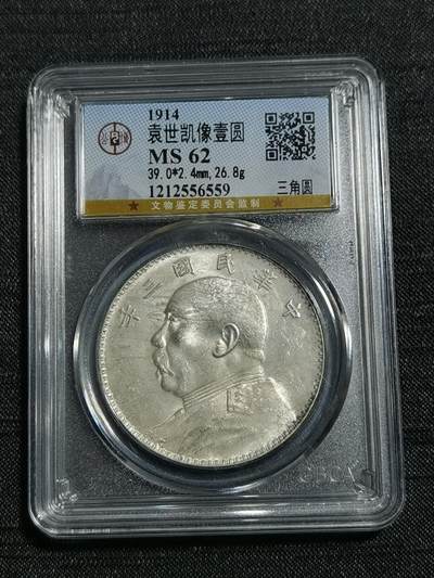 臻藏泉阁国内外钱币 初六发货 - 公博评级MS62三角元大头