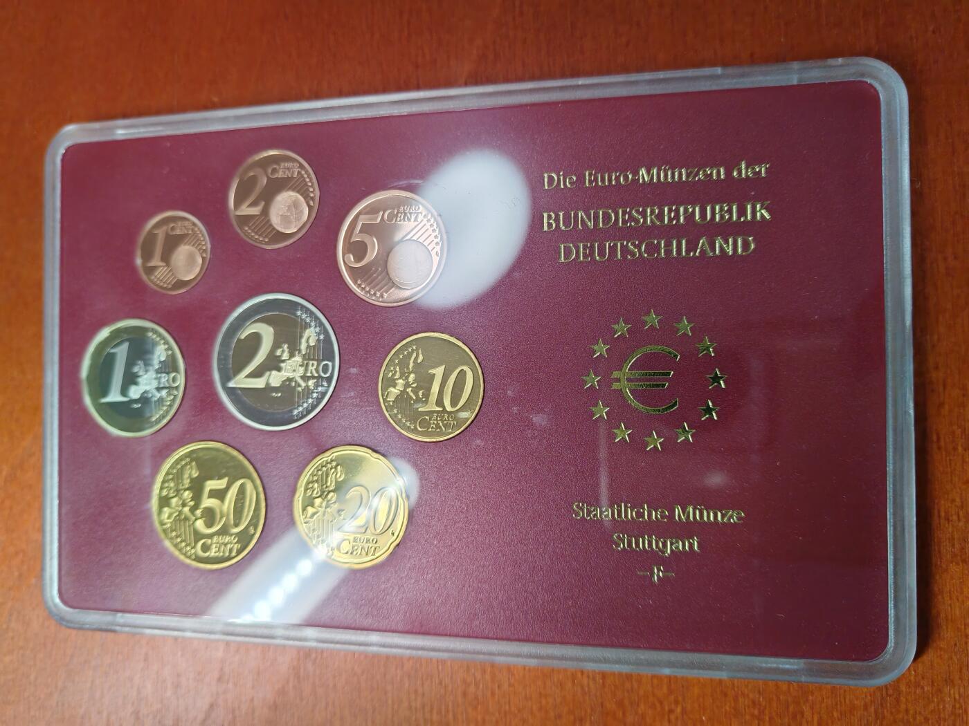 长老汇蛇年精选第一场拍卖 2005F德国8枚精制套币，面值3.88欧元，原厂外纸（2）