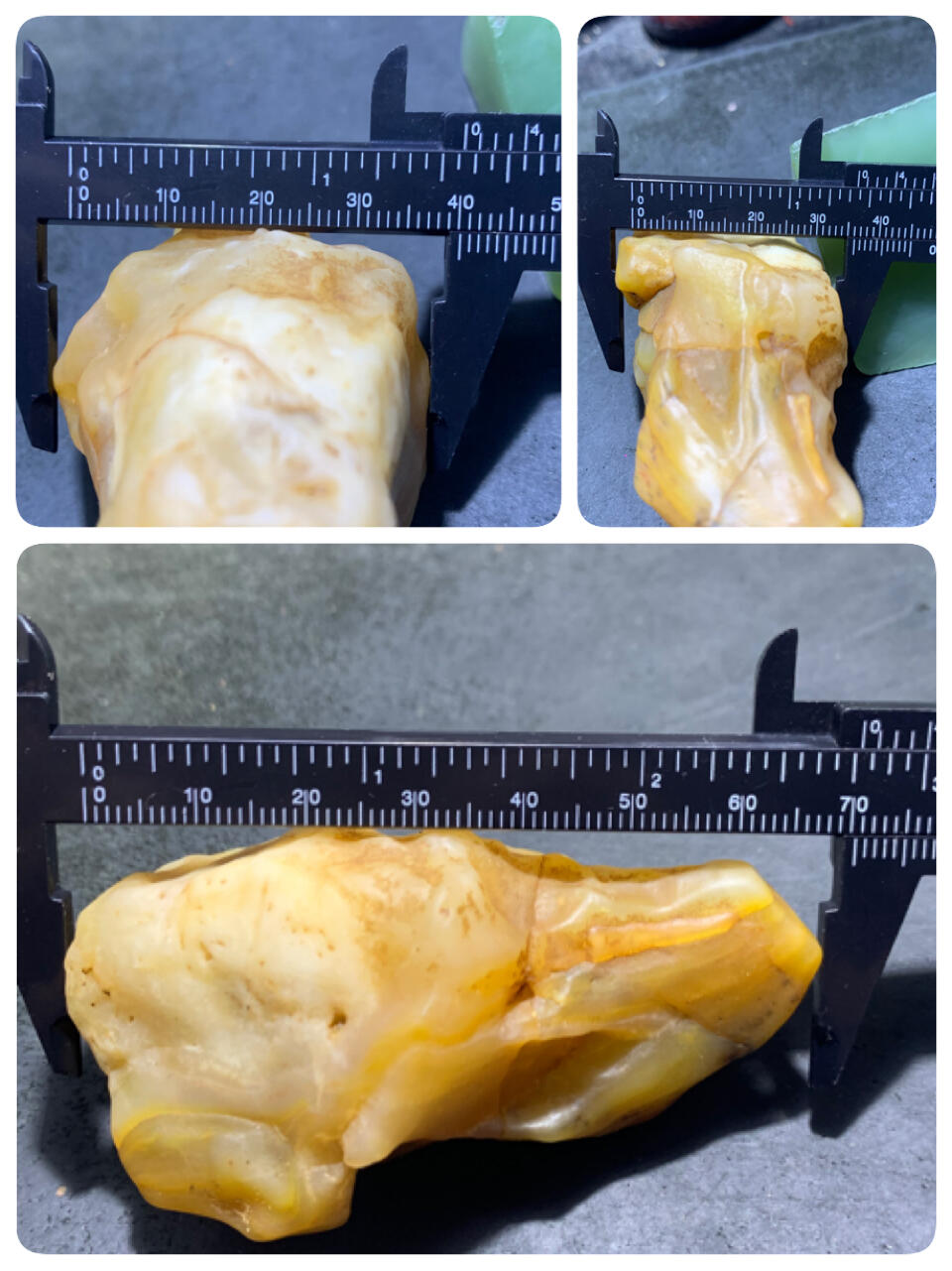 精美天然罕见地表黄冻孔洞料金丝玉籽料原石一块