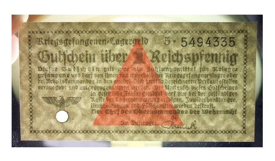 可评级 德国第三帝国1939-44年集中营战俘营1芬尼 原光挺版