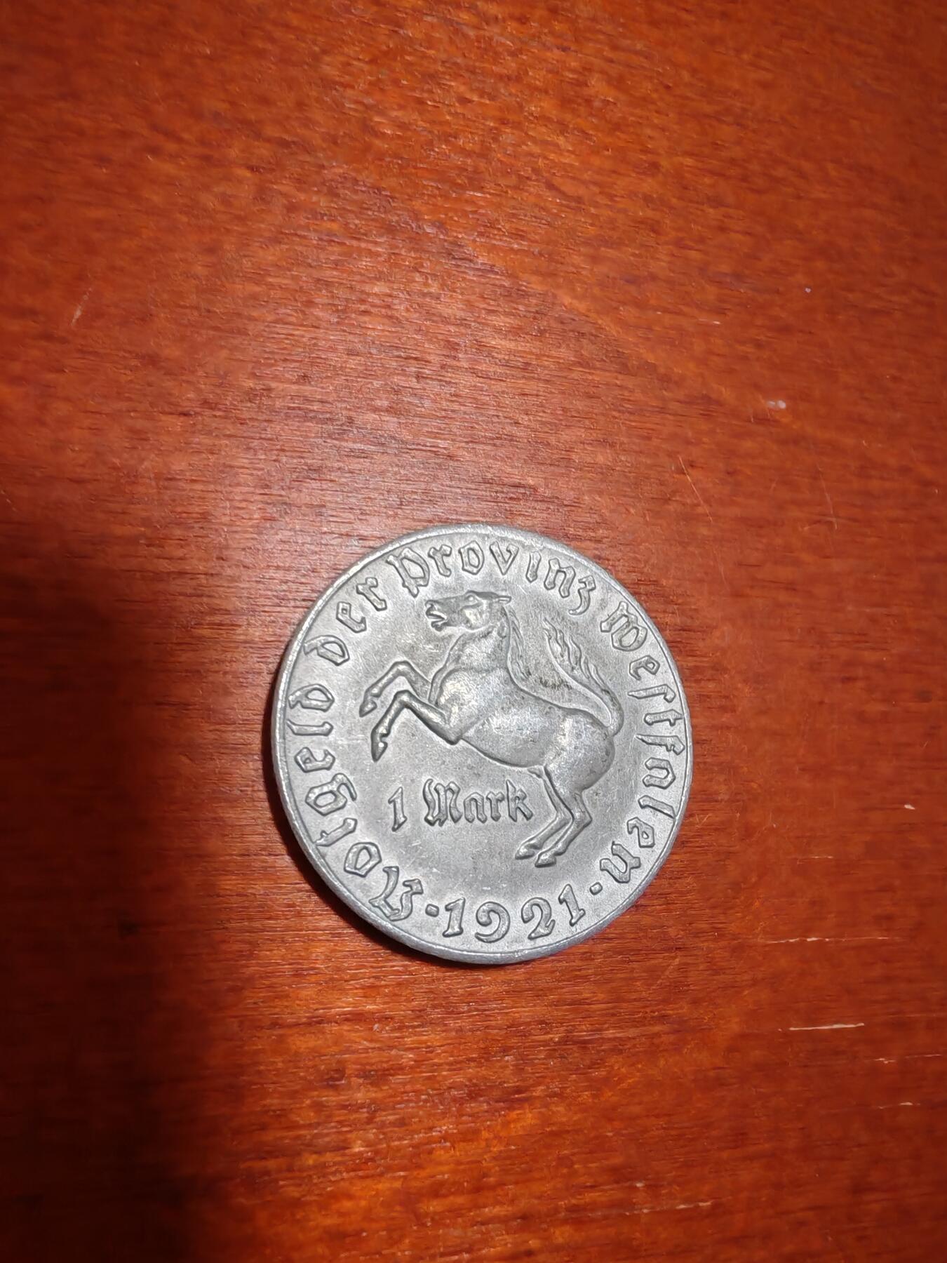 长老汇蛇年精选第一场拍卖 1921德紧威斯特法兰斯坦伯爵马币1马克铝币