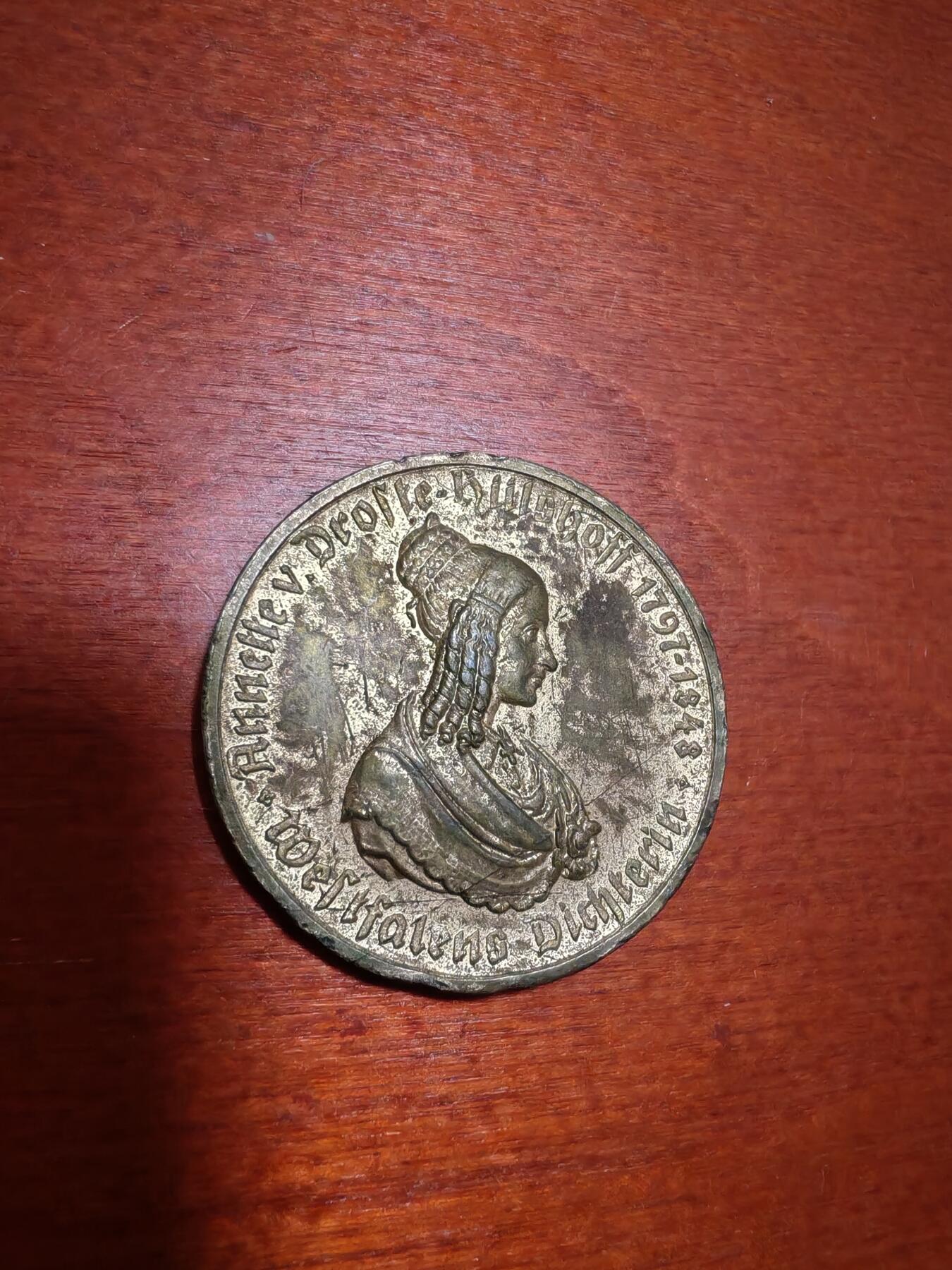 长老汇蛇年精选第一场拍卖 1923 德紧威斯特法兰女诗人马币500马克镀金铜币