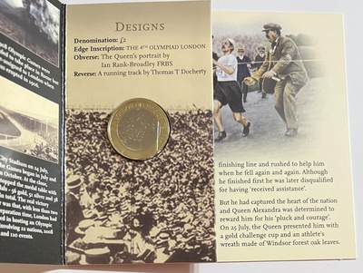 S&S Numismatic世界钱币-拍卖 第112期  - 英国2008年 1908伦敦奥运会百年 2英镑双色纪念币官方卡币