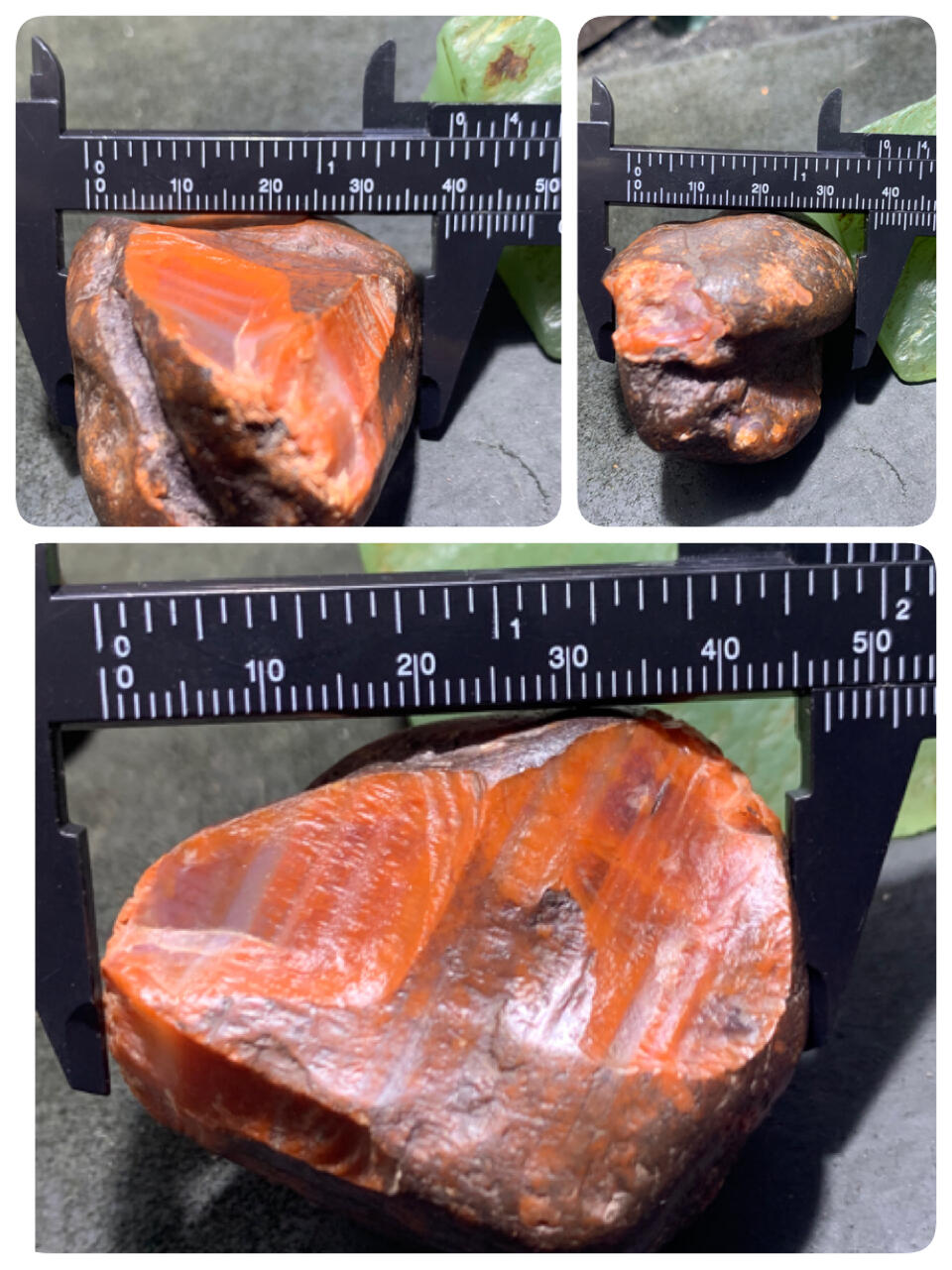精美开窗铁皮柿子红南红玛瑙原石一颗，，