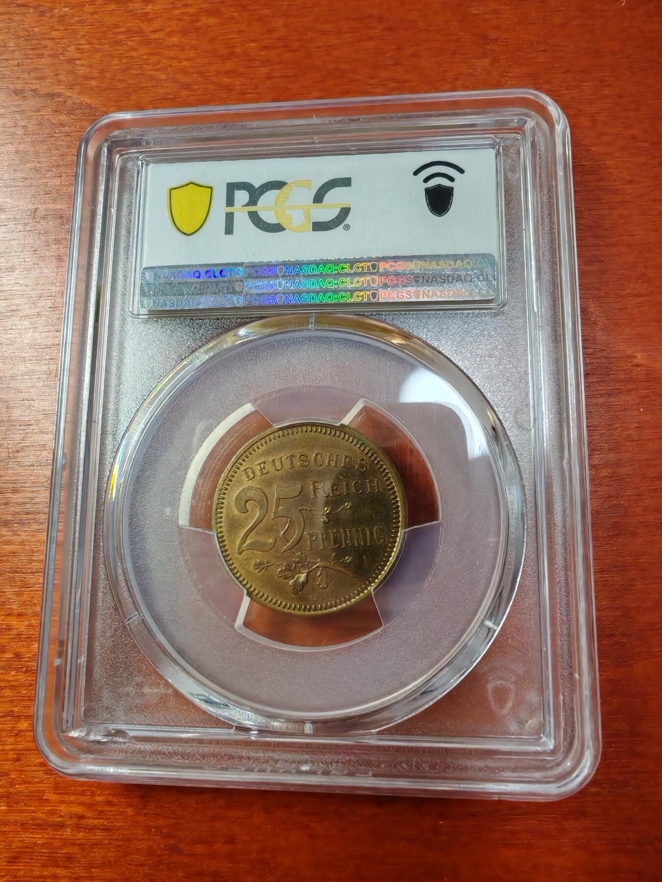 长老汇蛇年精选第一场拍卖 1908德国25芬尼铜样币，PCGS SP64RB，季军分，更高3枚，63分2020SB成交价1500元