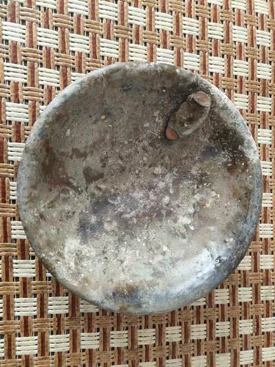 春节钱币瓷器清货捡漏拍场 - 唐代风格四川邛窑灯盏托 约直径10.8厘米 高3厘米 