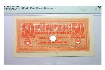 PMG AU53 德国第三帝国1942年50芬尼 原光 - PMG AU53 德国第三帝国1942年50芬尼 原光