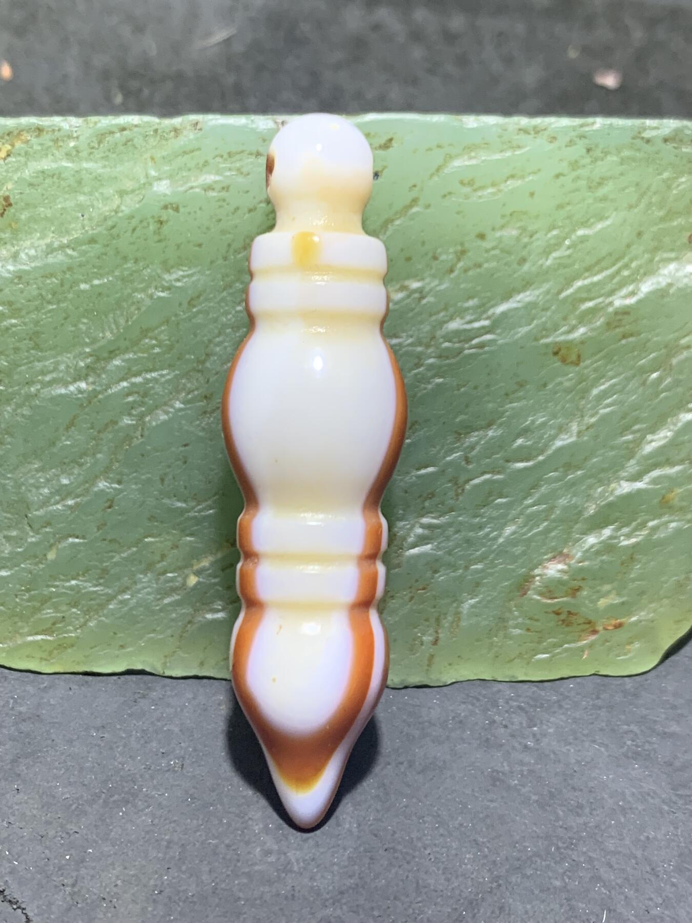 精美高玉化红白缠丝玛瑙金刚杵吊坠一个