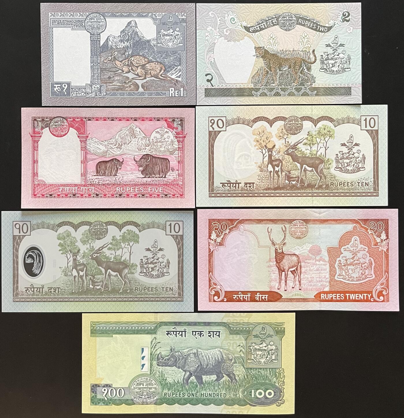 小福收藏拍卖第181期 裸钞场 本期有多张豹子号靓号  菲律宾100000比索限量珍稀超大纪念钞 广东省银行31年10元银毫券  马来西亚首发AA冠全同号大全套 日本 法国 西班牙 玻利维亚 立陶宛 斯洛伐克等多国精美纸币 尼泊尔 1981-2001年 1 2 5 10 20 100卢比 +2005年 10卢比 塑料钞 7张套 unc