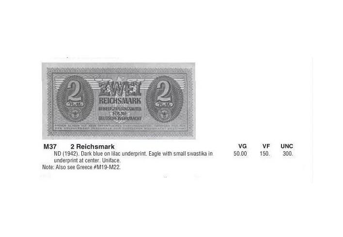 PMG MS65 德国第三帝国1942年展翅鹰2马克 原光挺版