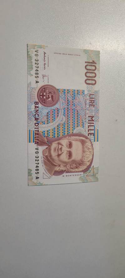 2025第三期纸币均有打光   意大利1000里拉 1990版