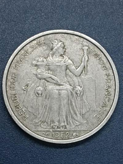 吉祥压岁钱外国硬币第54场 法国女神1952