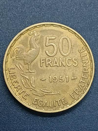 吉祥压岁钱外国硬币第54场 - 法国女神1951