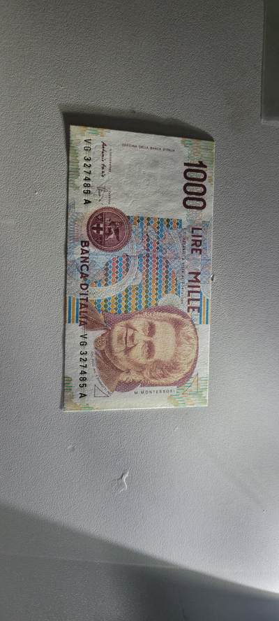 2025第三期纸币均有打光   意大利1000里拉 1990版