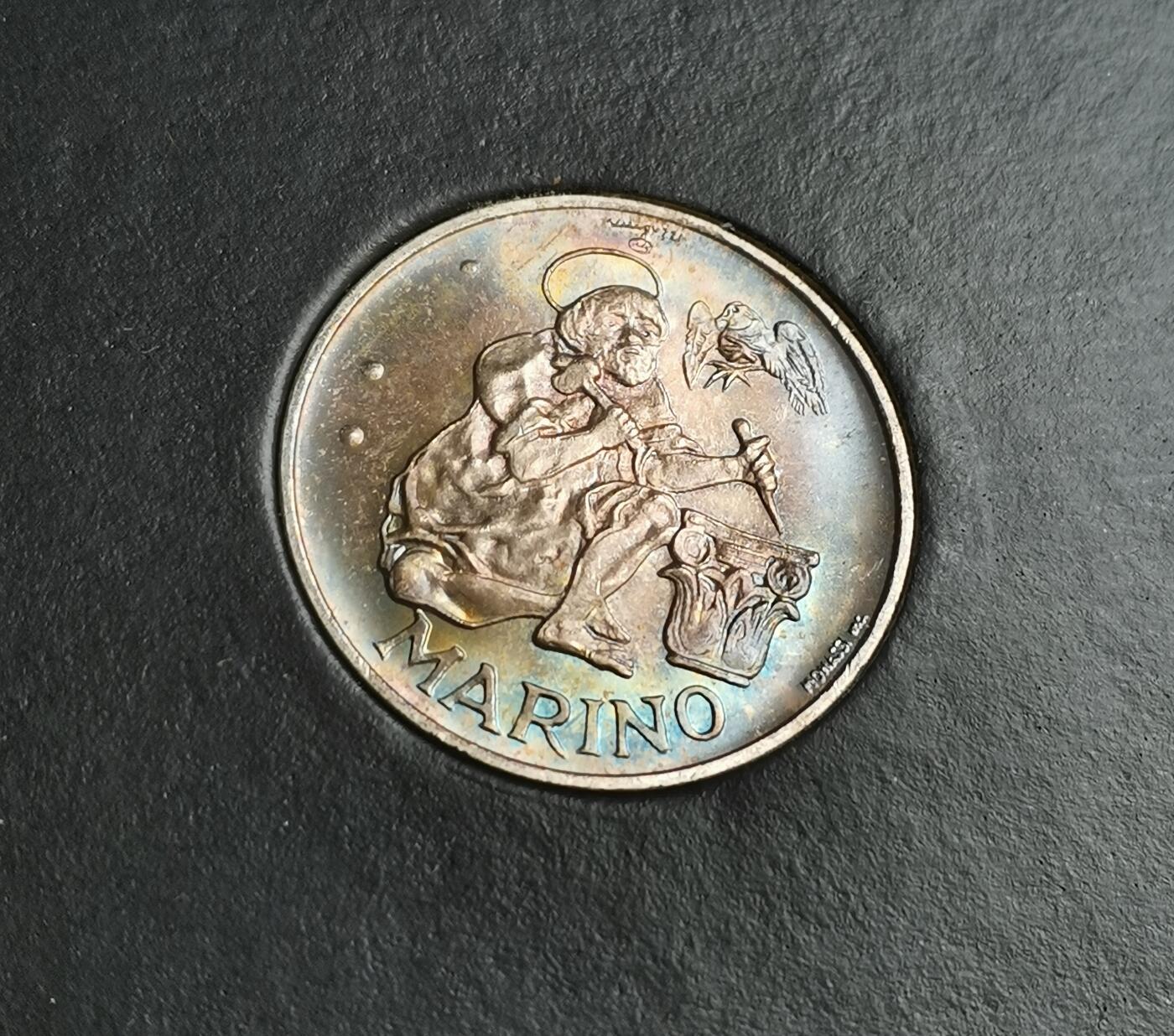 瓶子🏺第177期拍卖会  意大利1975年米开朗基罗500里拉银币  原封