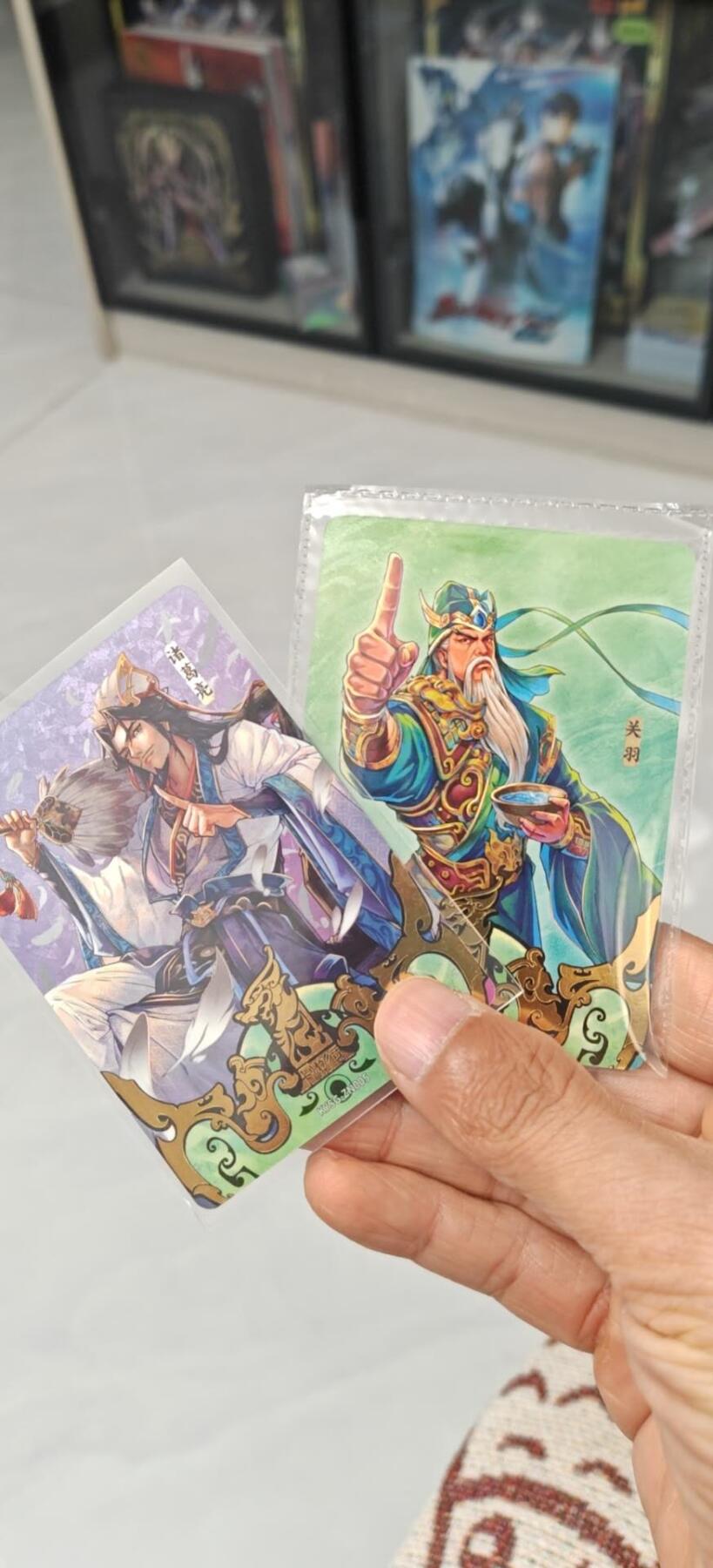 秋原瞳小店第8期（昆仑万象与卡游三国主题的强强碰撞） 卡游1周年诸葛亮，关羽一组