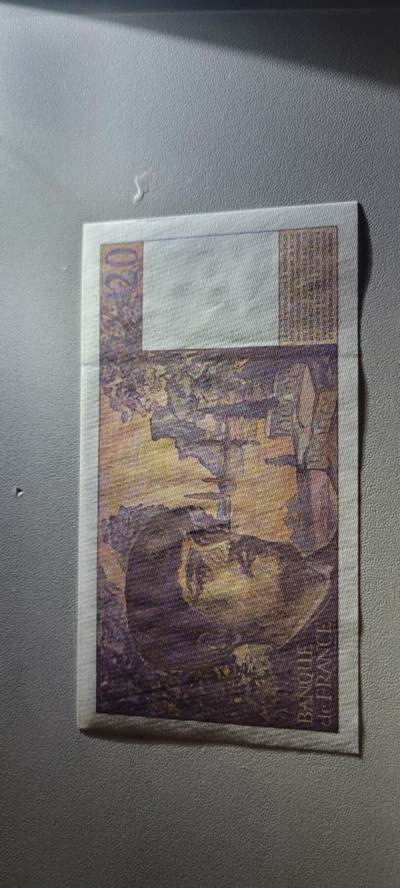 2025第三期纸币均有打光 法国20法郎纸币 1997年版 