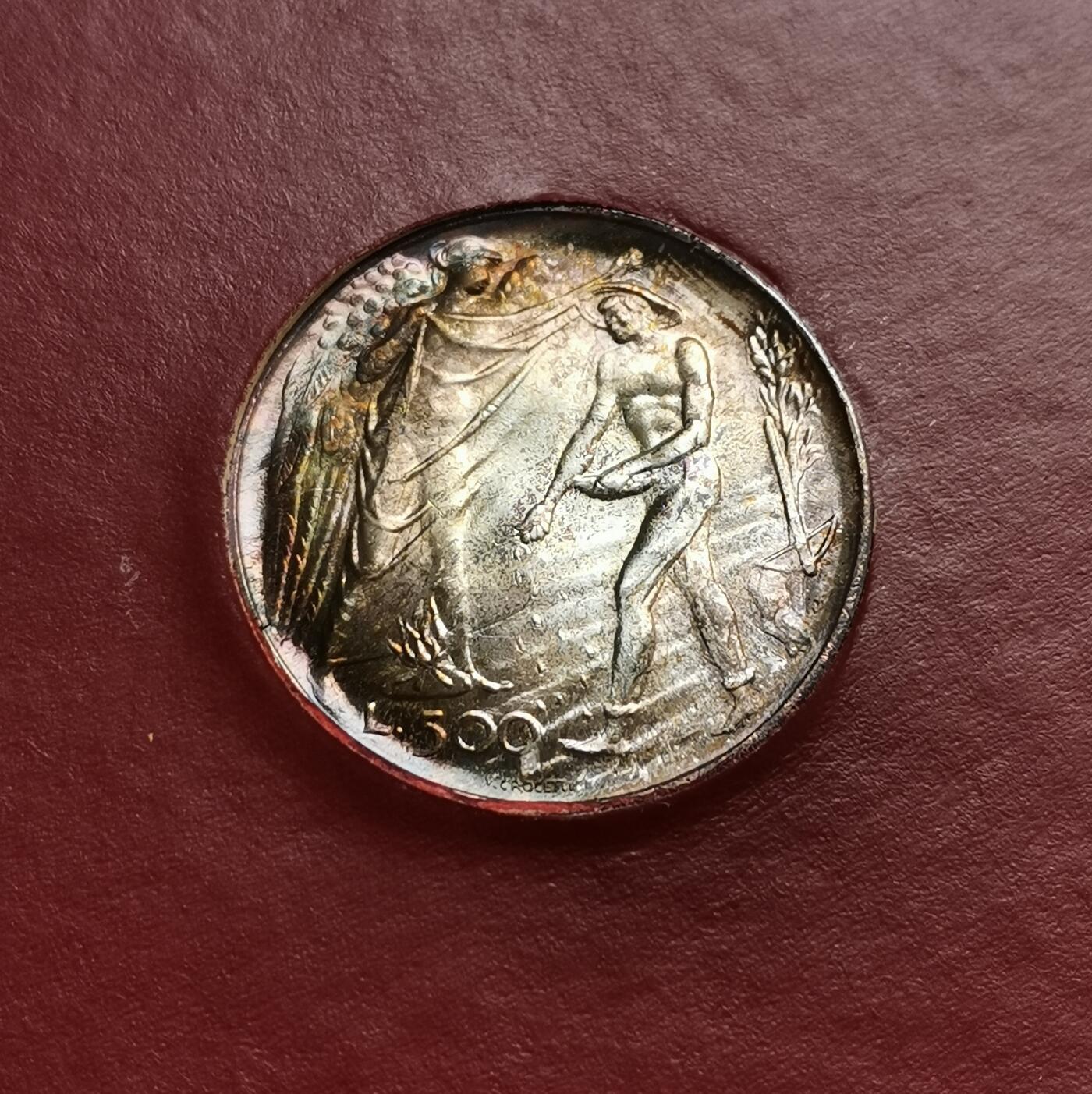 瓶子🏺第177期拍卖会  圣马力诺1976年500里拉银币  原封