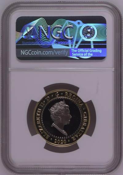 S&S Numismatic世界钱币-拍卖 第126期  直布罗陀2020年大力神海格力斯英雄事迹9-夺取亚马孙女王希波吕忒的腰带 2英镑双色纪念币NGC PL68C，发行量1750枚