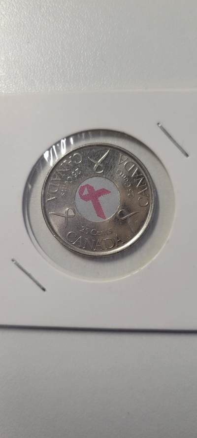 2025第四期 加拿大 2006年  粉红丝带 25分 彩色 纪念币 