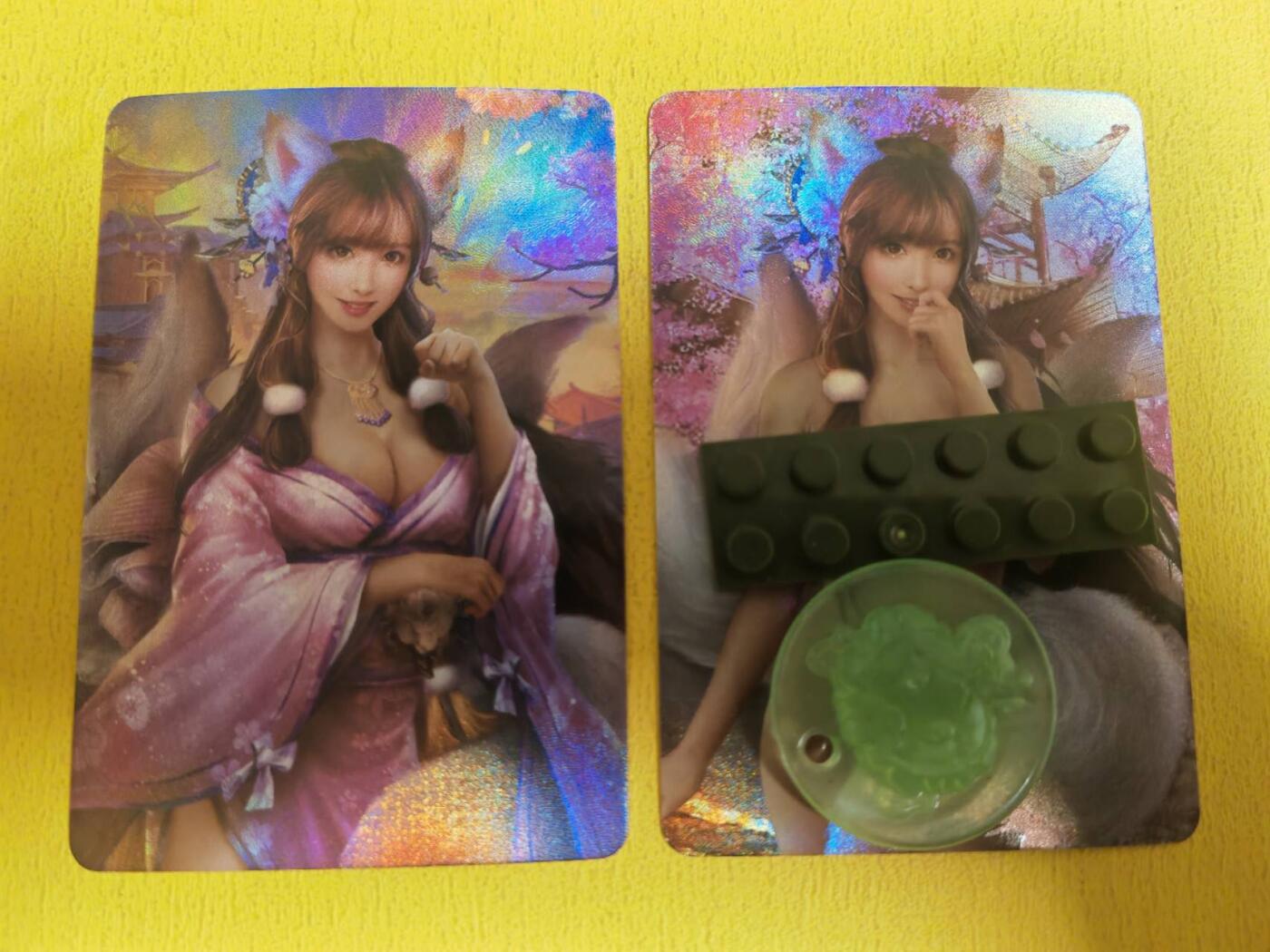 阳大大卡牌超级大甩拍第38期（周六晚上八点截拍，持续收拍品，进群福利早知道） 宁缺卡牌 女优 玉藻前 艺术2联卡