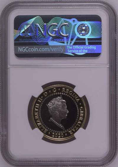 S&S Numismatic世界钱币-拍卖 第126期  直布罗陀2020年大力神海格力斯英雄事迹10-牵回巨人革律翁的牛群 2英镑双色纪念币NGC PL68UC，发行量1750枚