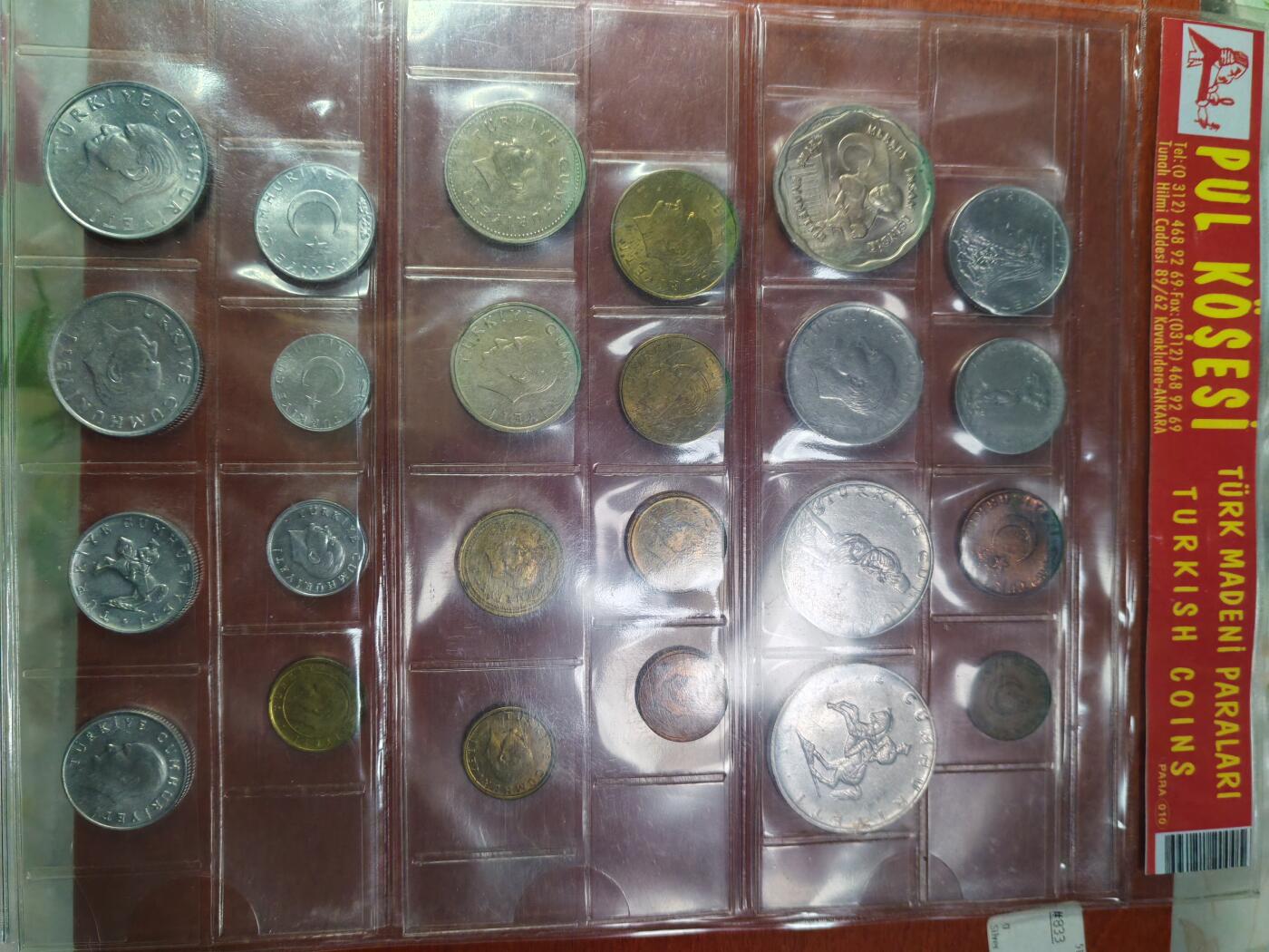 长老汇蛇年精选第二场拍卖 土耳其旅游纪念币铜和铝币24枚，个别币少见