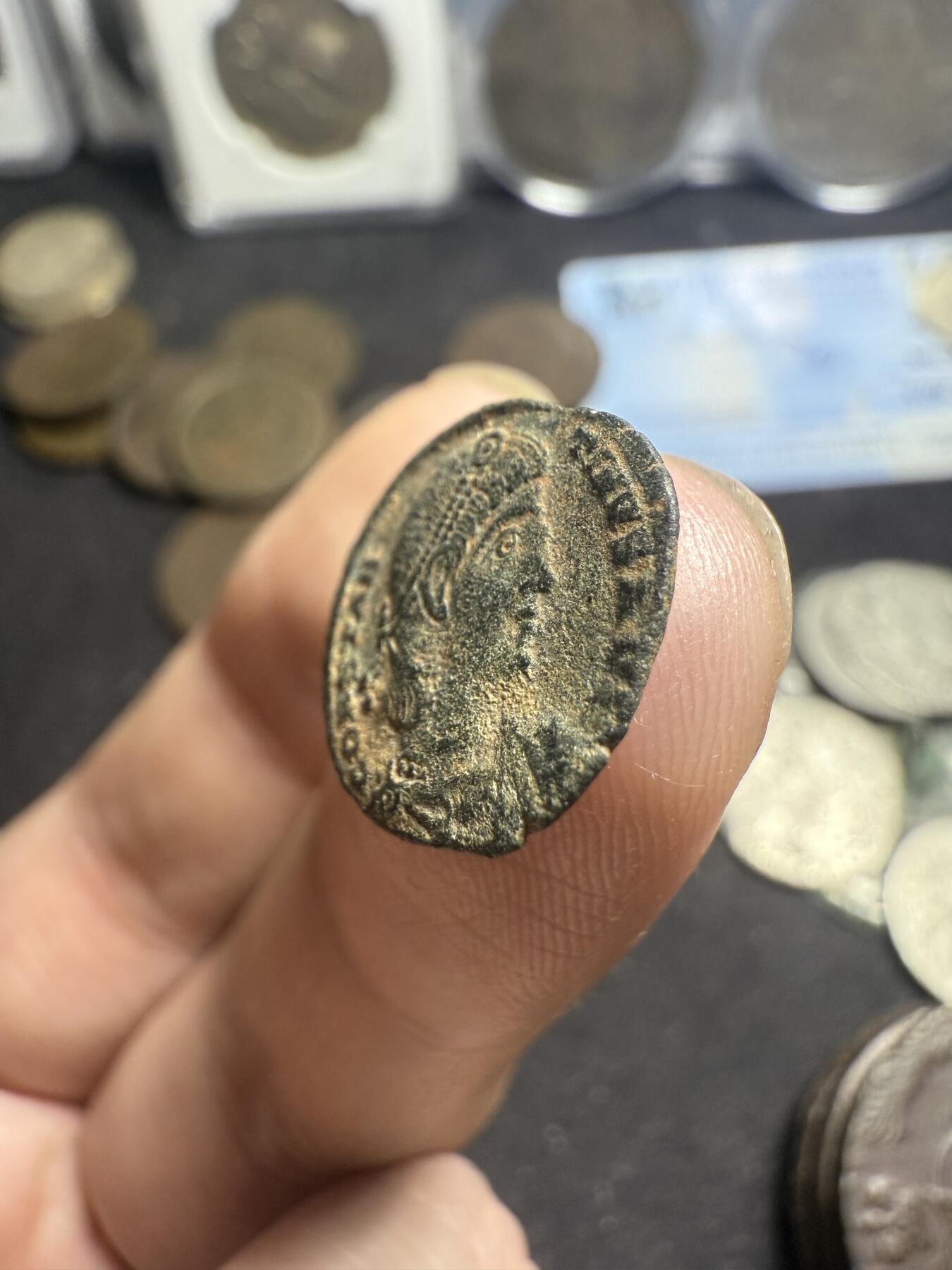 南宋泉阁俄币 外币 国币 专场第五期 古罗马 公元337-340年 君士坦丁二世小铜币 士兵守护军旗 安条克造币厂 ae铜币 细节丰富 好品
