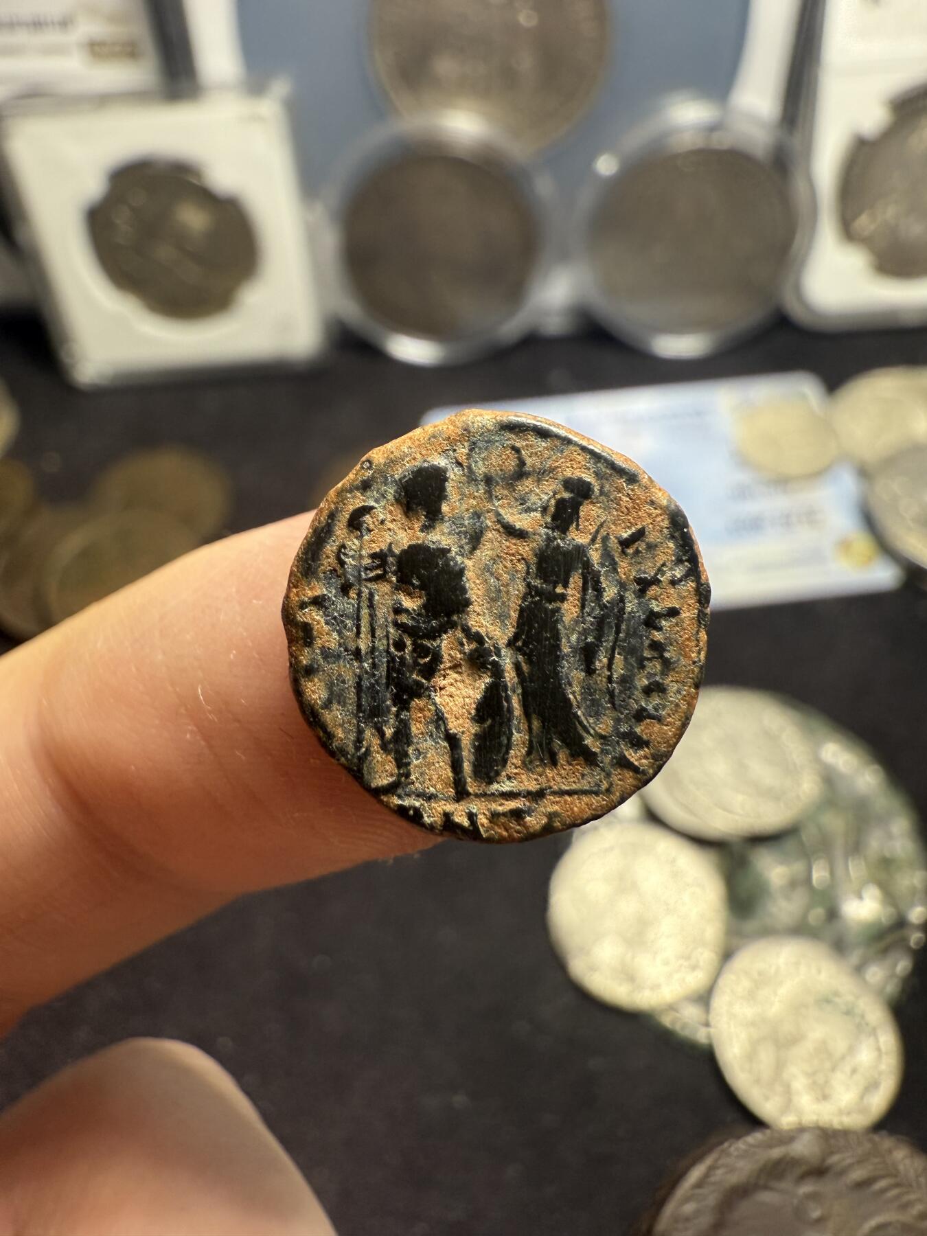 南宋泉阁俄币 外币 国币 专场第五期 古罗马 公元384-423 霍诺留小铜币 罗马东西分裂后 西罗马第一位皇帝 头像打制不错