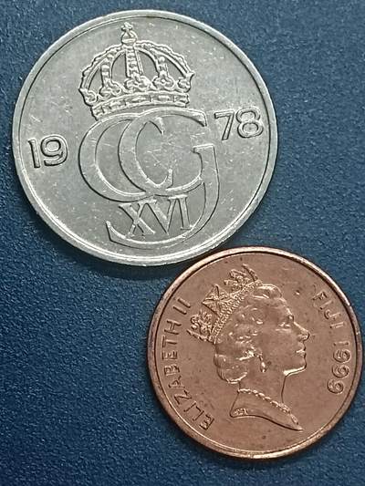 吉祥压岁钱外国硬币第55场 瑞斐一组两枚