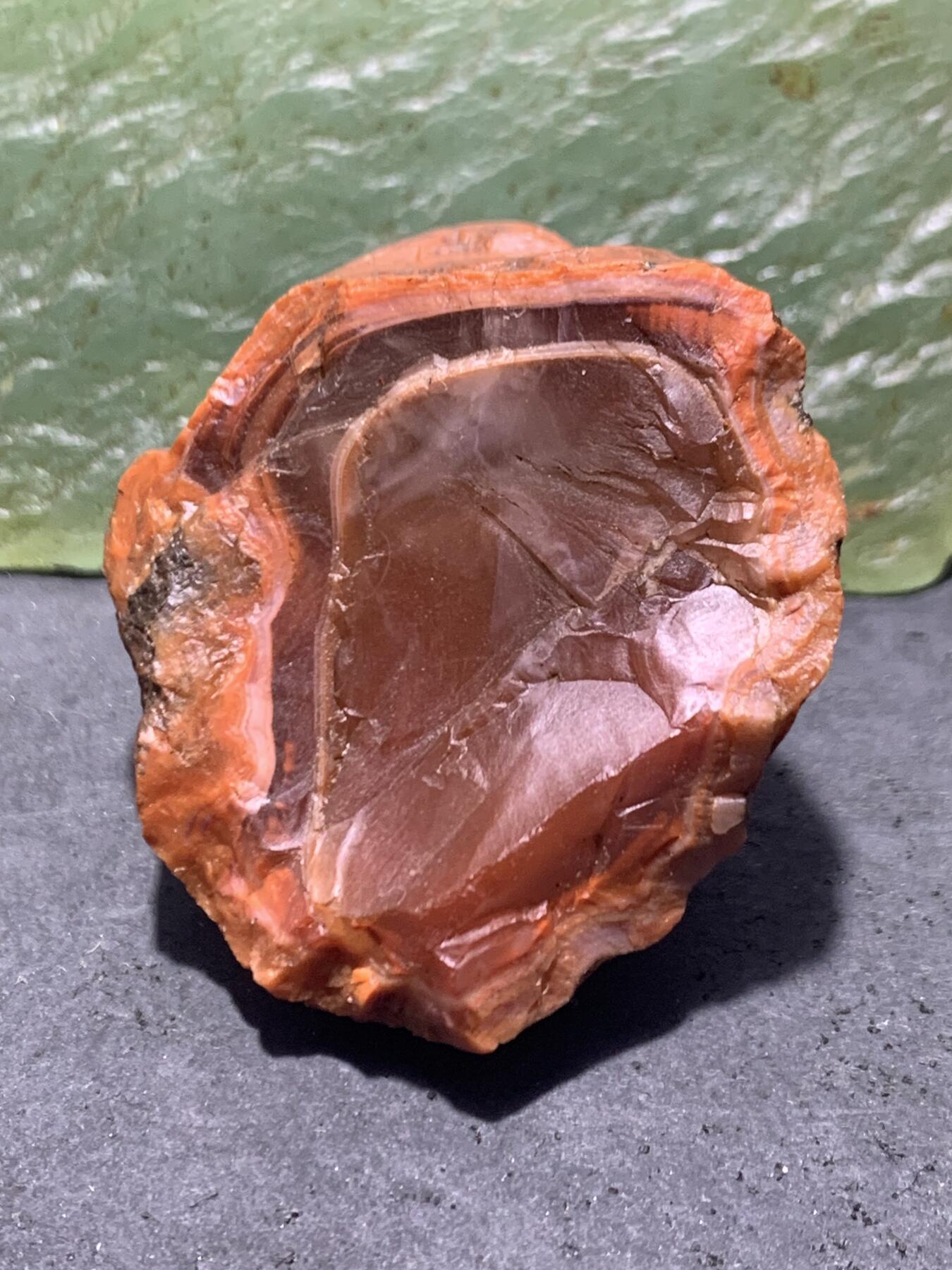 精美红皮开窗荔枝冻心南红玛瑙原石一颗