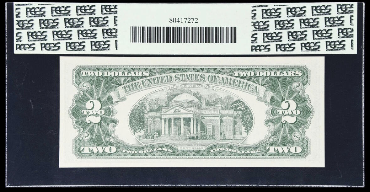 【Blue Auction】✨世界纸币精拍第616期【精】 【AA】美国 1963年2美金 PCGS68EPQ 绿标 超高分