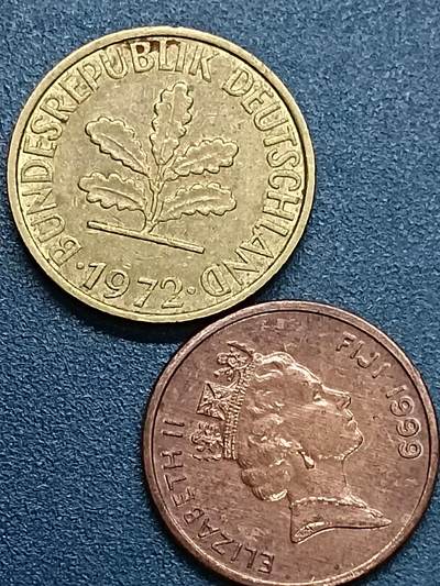 吉祥压岁钱外国硬币第55场 德斐一组两枚