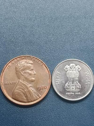 吉祥压岁钱外国硬币第55场 美印一组两枚