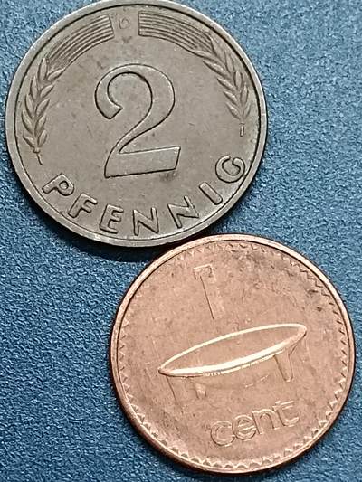 吉祥压岁钱外国硬币第55场 德斐一组两枚