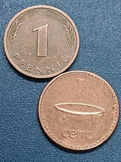 吉祥压岁钱外国硬币第55场 德斐一组两枚