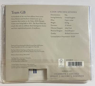 S&S Numismatic世界钱币-拍卖 第126期  英国2021年 东京奥运会代表队 50便士彩色纪念币官方卡币 发行量12021枚