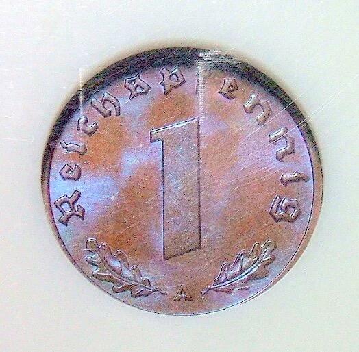 NGC MS66 德国第三帝国1939年1芬尼 难得开卷原光