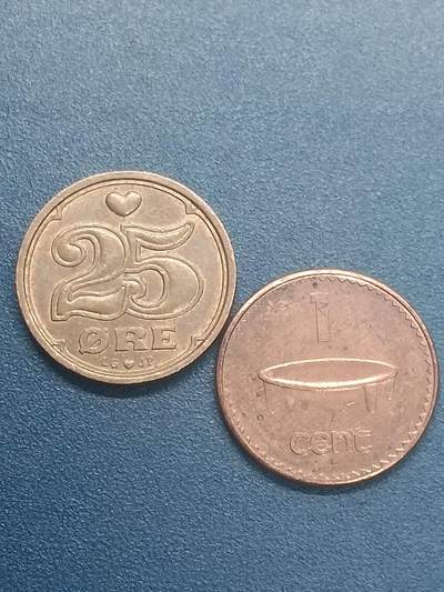 吉祥压岁钱外国硬币第55场 丹斐一组两枚