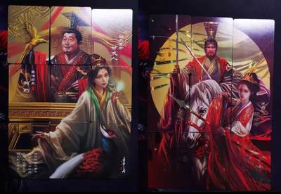 清仓！燎原刷子九拼清仓！阿毛寻梦九拼清仓！ 阿毛寻梦三国九拼卡刘备孙尚香&刘禅甘夫人。