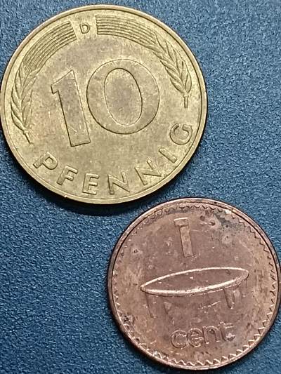 吉祥压岁钱外国硬币第55场 德斐一组两枚