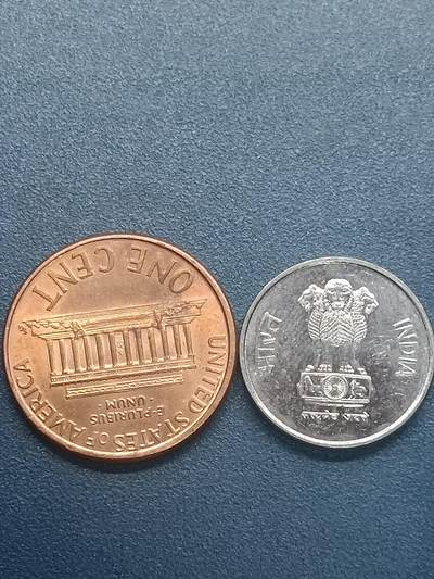 吉祥压岁钱外国硬币第55场 美印一组两枚