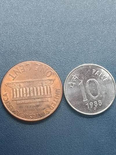 吉祥压岁钱外国硬币第55场 美印一组两枚