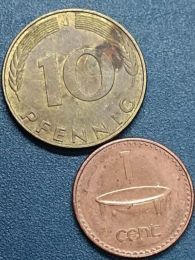 吉祥压岁钱外国硬币第55场 德斐一组两枚