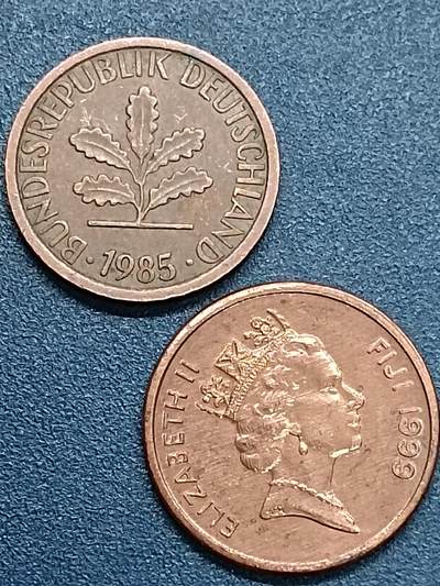 吉祥压岁钱外国硬币第55场 德斐一组两枚