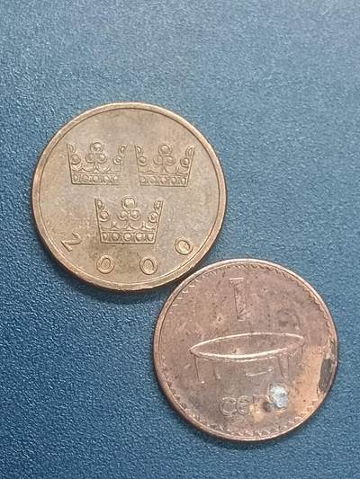 吉祥压岁钱外国硬币第55场 瑞斐一组两枚