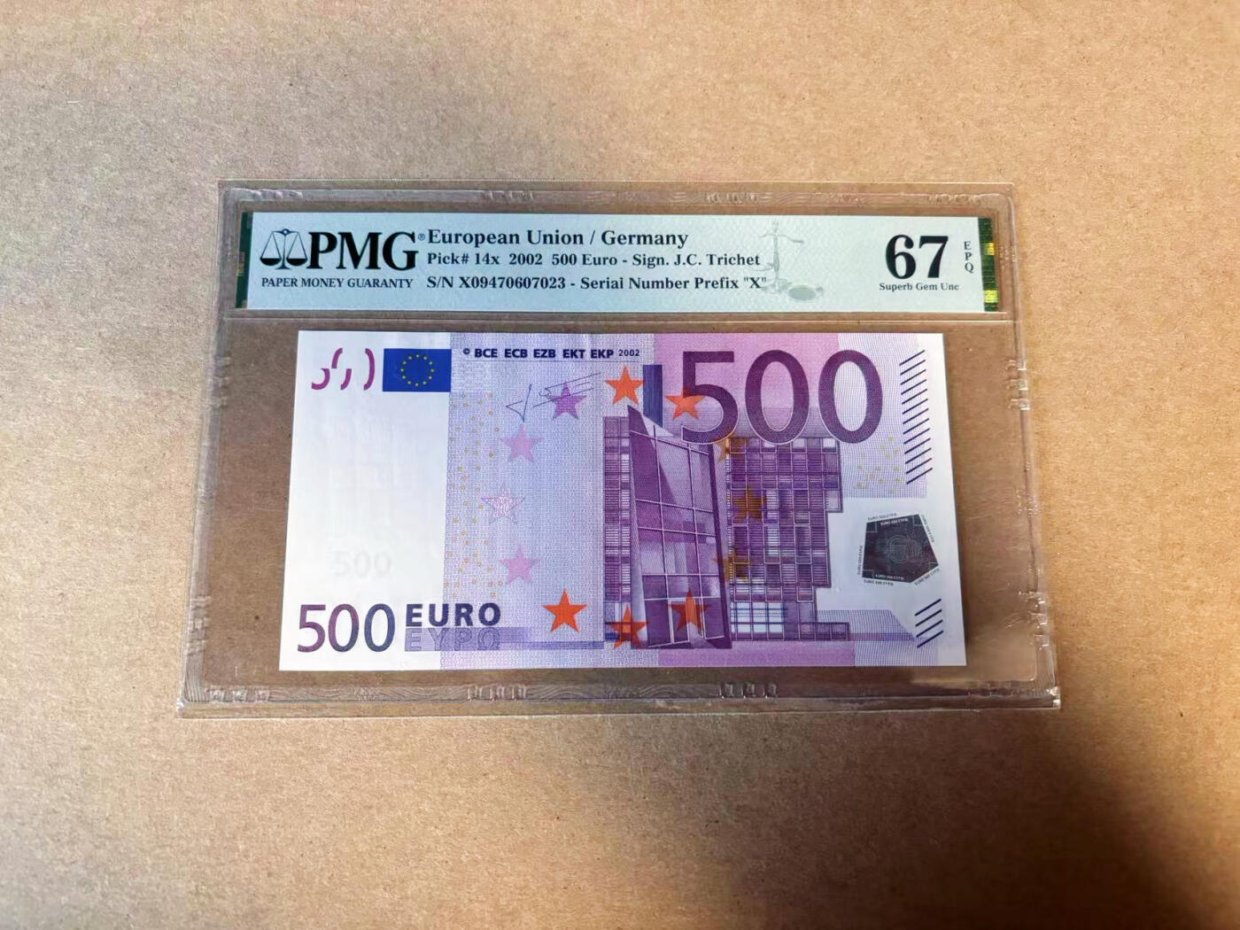 【Blue Auction】✨世界纸币精拍第616期【精】 欧盟 2002年500欧元 PMG67EPQ 高分 